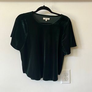 Madewell Velvet Top Size Small